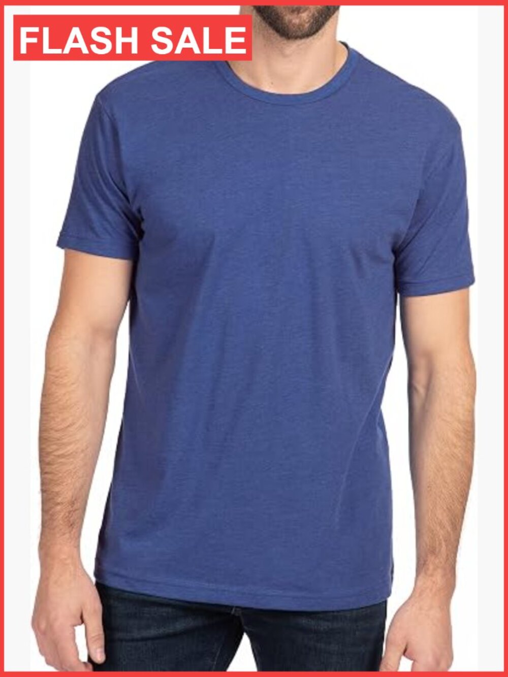 Crew Neck Short Sleeve T-Shirt with Side Seams for Men